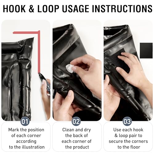 Huatean Home Garage Floor Mat, (8'6" x 20") Under Car Waterproof Containment Mats, Oil Mat for Garage Covering, Garages Floor Mats for Under Car, Keeps Dry and Clean - size: 8' x 20' (Rectangular)
