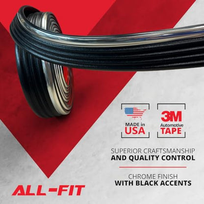 All-Fit Automotive Replacement Old Style Body Side Molding (2.5") – OEM Grade Chrome Trim fits 88-99 Chevy Tahoe, GMC Suburban, Silverado, Yukon, Blazer, and More – Easy to Install OBS (26 Ft) - style: OBS Trim Chrome (88-98)