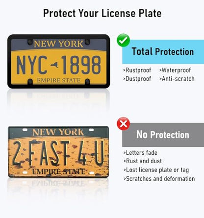 2 Pack Universal License Plate Frame