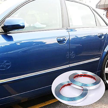 16Ft Chrome Silver Automotive Car Exterior and Interior Molding Trim Universal Bumper Window Door Body Side Decorative Strip Scratch-Proof (2 inch (50mm)) - size: Width:2 inch(50mm)