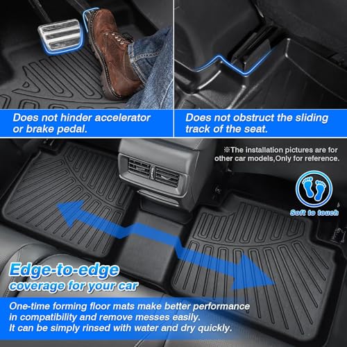 GLE350 Floor Mats - Fit for Mercedes Benz GLE 2020-2025 2026 (No for Coupe/AMG), All Weather Floor Mats & Cargo Liner for GLE350/GLE450 Accessories, Heavy Duty Waterproof - size: 4)Mercedes GLE/GLE 350/GLE 450【20-25】