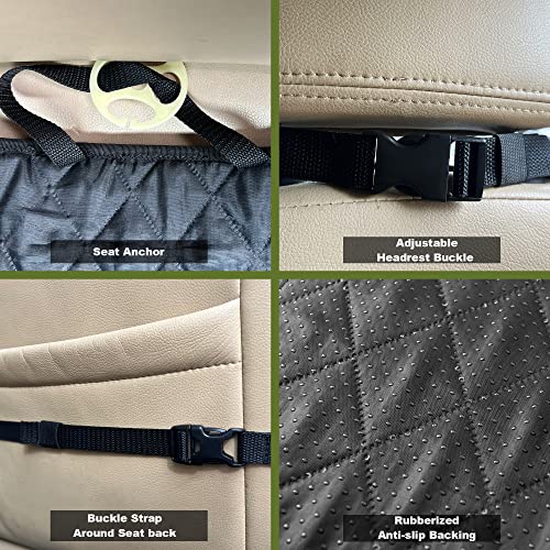 Femuar 2 Packs Car Front Seat Cover for Dogs, Waterproof Pet Car Seat Protector, Nonslip Scratch-Proof Dog Seat Cover for Cars, Trucks & SUVs - color: 2 Pack-Black
