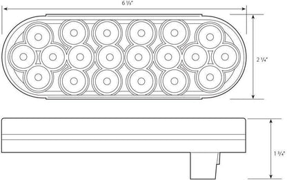 6" Oval LED Recessed Amber Strobe Light/Clear Lens, 24 LED DOT/SAE Approved & Marked, Waterproof, Super Bright High Powered Strobe Towing Construction Truck (2pc Without Grommet + 3 Wire Pigtail Plug) - size: 2pc Without Grommet (Clear Lens)