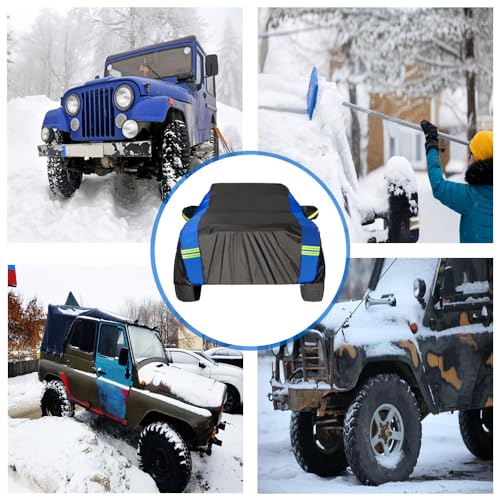 Avecrew All Weather Truck Cover - Waterproof, Rain, Snow, UV & Dust Protection (230"-242") - size: Fit Truck Length 230-242 inch