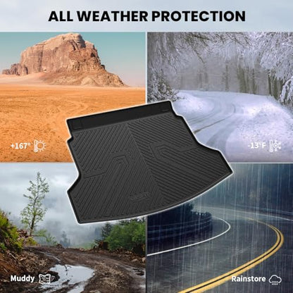 LASFIT Trunk Mat for Honda CRV 2012-2016, All Weather Custom Fit TPE Cargo Mat for CR-V 2012 2013 2014 2015 2016 Trunk Liner Trunk Tray Cargo Liner Cargo Tray, Black - style: 2）For Honda CR-V | 2012-2016 | Trunk Mat
