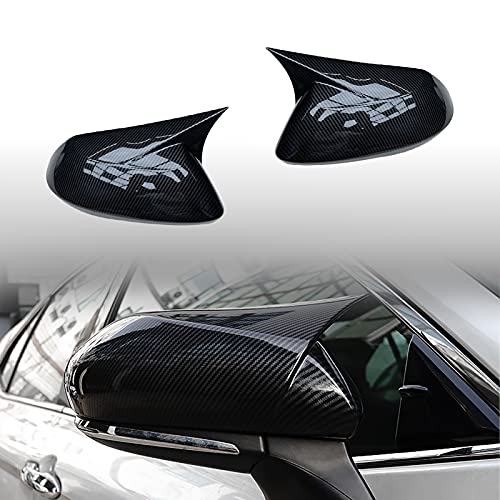 2Pcs Carbon Fiber Style Rear View Side Mirror Cover Trim Compatible with Toyota Camry LE/SE/XLE/XSE/XLE 2018-2021