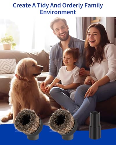 For Shark Vacuum Attachments, Round Horse Hair Vacuum Brush Attachment For Shark Vacuum Brush Attachment With 1-1/4” To 1-3/8” Adapter, For Dusting Car Seats & Upholstery, 3 Pack - style: Round Dust Brush-3PCS