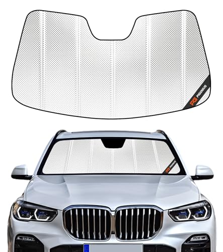 Pigenius Windshield Sun Shade for BMW X5 (F15) 2014-2018, Fits xDrive35i xDrive50i X5 M. Reflective Aluminum Film Front Window Sunshade - BLAZBLOCK - size: 2014-2018 X5