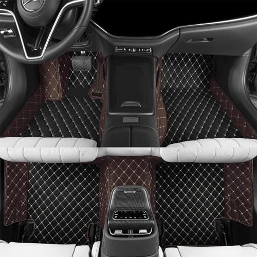 Luxury car Floor mats are for 99% of Vehicle Models,All Weather car Floor mats Provide Comprehensive Protection for Vehicles,Floor mats for car Personalized Customization! (Black-Dark Brown) - color: Black-dark brown