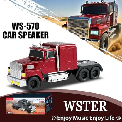 WSTER Car Model Bluetooth Replica Speakers Collection – Portable Wireless Speakers with HD Sound, LED Party Lights, FM Radio, TWS Stereo, Built-in Mic, Awesome Gifts for Friends (WS-570)