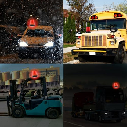 Red Led Strobe Lights, 12-48V Warning Emergency Flashing Beacon Lights, 3 Modes Waterproof Flashing Safety Warning Lights for Trucks, Cars, Bus, Tractor, Mower, ATV, Golf Carts, UTV - color: Red