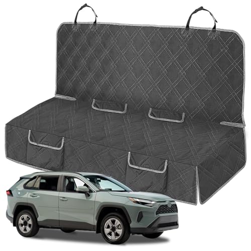 Dog Car Seat Cover Compatible with 2013-2025 Toyota RAV4, Waterproof Pet Bench Seat Cover for Back Seat, 600D Heavy Duty Scratch Proof Nonslip Truck Seat Covers for Dogs - size: 2013-2025 RAV4