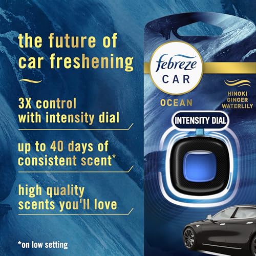 Febreze Car Ocean Scent Air Freshener Vent Clip, .07 oz. Car Vent Clip, Pack of 4 - size: 0.07 Fl Oz (Pack of 4)