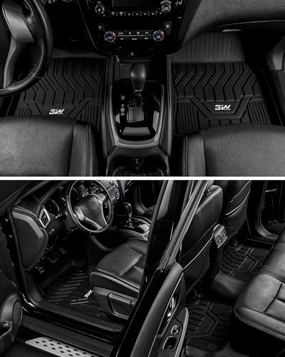 3W Floor Mats & Cargo Liner for Nissan Rogue 2014-2020 All Weather TPE Full Set Nissan Rogue Accessories Custom Fit Car Mats with Trunk Mat (NOT for Sports) - size: 1.Rogue|14-20|Floor Mats & Cargo Liner