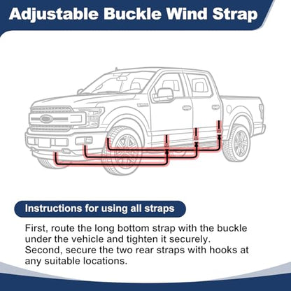 QUNSUNUS Truck Cab Cover for Ford F150 Super Crew All Years,Waterproof F150 Cab Cover with Zipper, Half Truck Cover All Weather with Wind, Sun, UV and Dust Protection - size: For F150 Super Crew Cab
