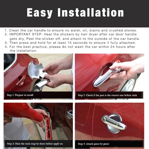 SEGADEN Chrome Plated Door Handle Cover Compatible with Chevrolet Avalanche Silverado Suburban Tahoe GMC Sierra Yukon (4 Doors Handle only) XG7654