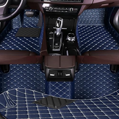 Car Mats Full Set for Honda Accord 10th Floor Mats 2018-2022,All Weather Tech Mats for Cars,Leather Car Floor Mats,Non-Slip Automotive Floor Liners(Blue Beige) - color: Blue Beige