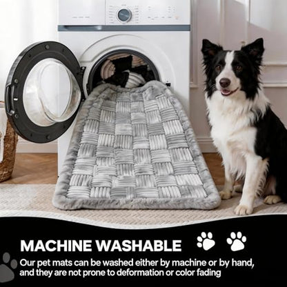 59"x27.6" Thickened Backseat Dog Bed Mat, Upgraded Non-Slip Pet Car Seat Blanket with Laundry Bag, High-Resilience PP Cotton, Washable, for Backseat Extenders & Seat Covers, Gray - color: Grey
