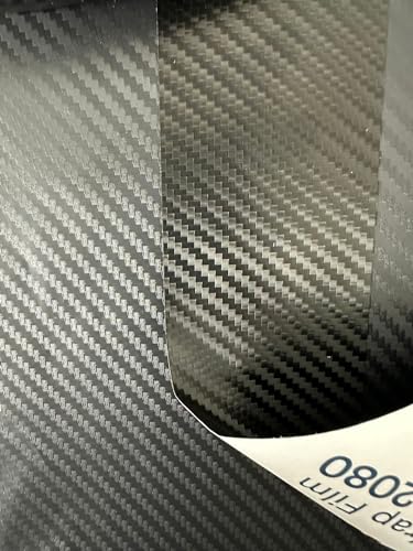 Vinyl Wrap 2080, CFS12 Carbon Fiber Finish 0.5" to 8" Wide, up to 75ft Long Air Release Technology Chrome Delete, Car Detailing, Home DIY Projects (2 Inches x 75n FT) - size: 2 Inches x 75n FT