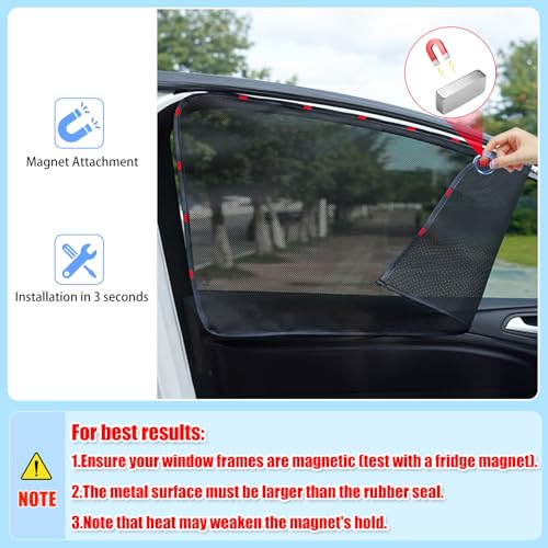 ZATOOTO Car Sun Shades for Driver Side Window, Front Window Sun Shade for Car Mesh Shade Protection from Heat and UV for Sleeping Camping - color: Front 2pack