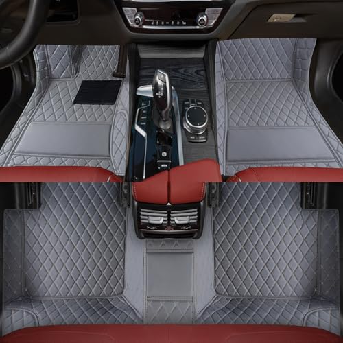Car Floor mat is Compatible with 99% Models, All-Weather car Floor mat Completely Protects The Interior of The Vehicle, and Provides Vehicle Information to Complete Customization. (Pure Grey) - color: Pure grey