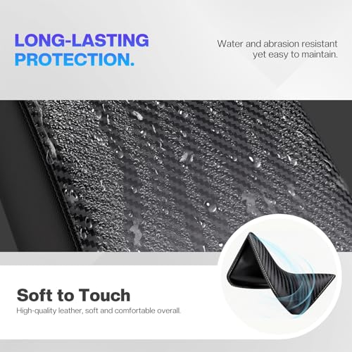 Autorder Center Console Cover for Nissan Sentra 2020 2021 2022 2023 2024 2025 Accessories Carbon Fiber Armrest Cover Anti-Scratch Middle Console Pad Leather Armrest Protector - size: 20-25 Nissan Sentra