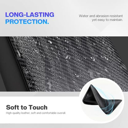 Autorder Center Console Cover for Nissan Sentra 2020 2021 2022 2023 2024 2025 Accessories Carbon Fiber Armrest Cover Anti-Scratch Middle Console Pad Leather Armrest Protector - size: 20-25 Nissan Sentra
