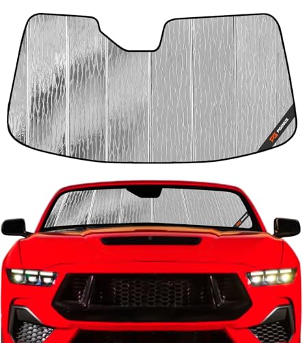 Pigenius Windshield Sun Shade for Ford Mustang 2024-2026 Front Window Sunshade - AstraGuard - color: Silver, size: 2024-2026