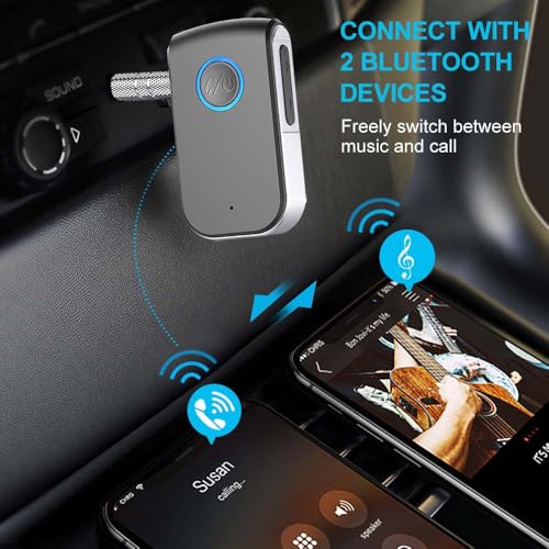 Bluetooth AUX Adapter for Car,3.5mm Wireless Receiver AUX Bluetooth Car Adapter,Hands-Free Call for Cars, Speakers, Stereo Systems and Headphones - color: A16