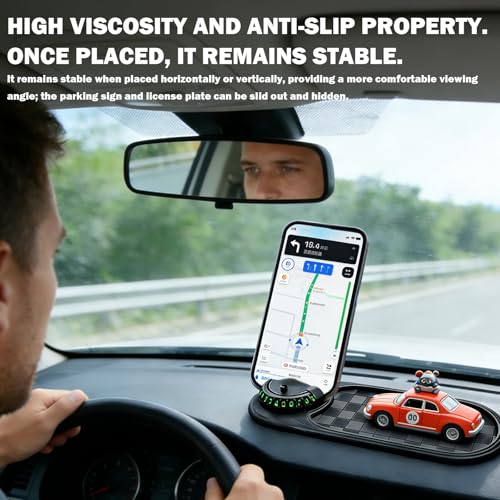 Multifunctional Car Anti-Slip Mat, Multifunction Car Anti-Slip Mat, Multi Function- Universal Non-Slip Dashboard Pad to Secure Phone, Keys for Safe & Organized Driving