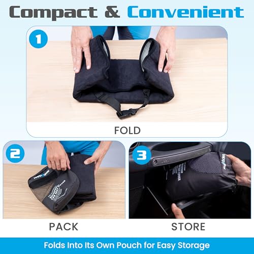 HAPPEGEAR Happeseat Waterproof Car Seat Cover & Protector – Universal Fit Car Seat Towel Cover – Non-Slip Backing, Easy Install & Storage, Machine Washable, Fits Front & Back, Black - color: Black