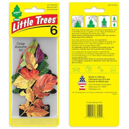 LITTLE TREES Car Air Freshener | Hanging Tree Provides Long Lasting Scent for Auto and Home | Crisp Autumn Air, 24 Air Fresheners - color: Crisp Autumn Air