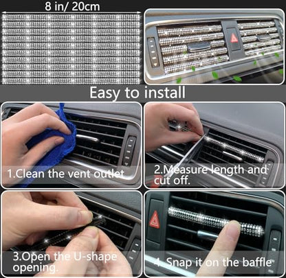 NBTEPEM 27 PCs Bling Car Accessories Set for Women, Steering Wheel Covers Universal Fit 15 Inch, Bling License Plate Frame, Bling Phone Holder, Bling Car Coasters (Silver Diamond) - color: Silver Diamond