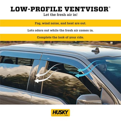 Husky Liners Low Profile Ventvisor Rain Guards | Fits 2025-2026 Chevrolet Equinox | Front & Rear, 4-pc Smoke - 2854143