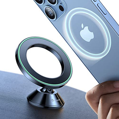 VICSEED Latest Upgrade for MagSafe Car Mount, [High & Low Temp Resistance] Magnetic Phone Holder for Your Car Dashboard, 360 Adjustable Car Phone Holder Mount for iPhone 17 Pro Max 16 15 14 13 12 - color: Flash Black
