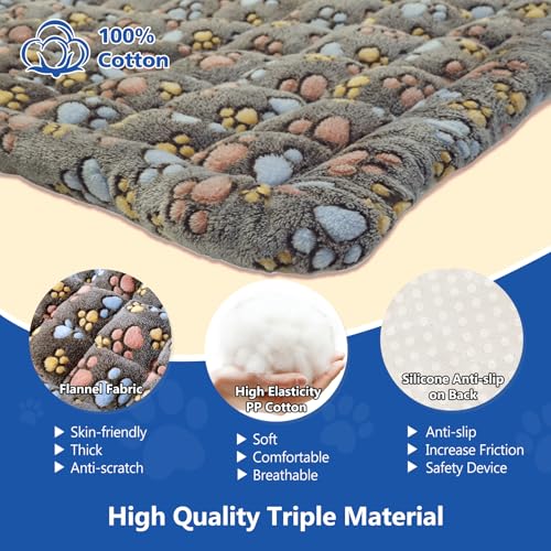 Thickened Dog Bed for Car Back Seat, Upgraded Bottom Non-Slip, Fits Hard Bottom car seat Cover for Dogs, Premium Mixed Color, Dog Car Seat Cover - color: Gray-paw
