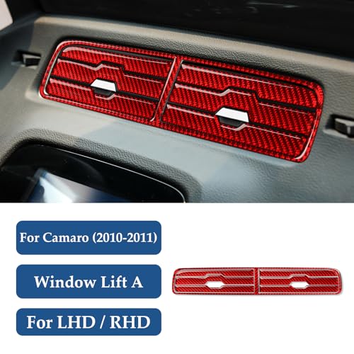 Carbon Fiber Decal Car Center Air Vent Sticker Interior Trim for Chevrolet Camaro 2010 2011 Accessories - color: Air Vent