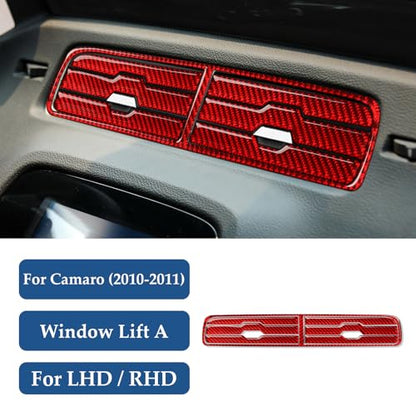 Carbon Fiber Decal Car Center Air Vent Sticker Interior Trim for Chevrolet Camaro 2010 2011 Accessories - color: Air Vent