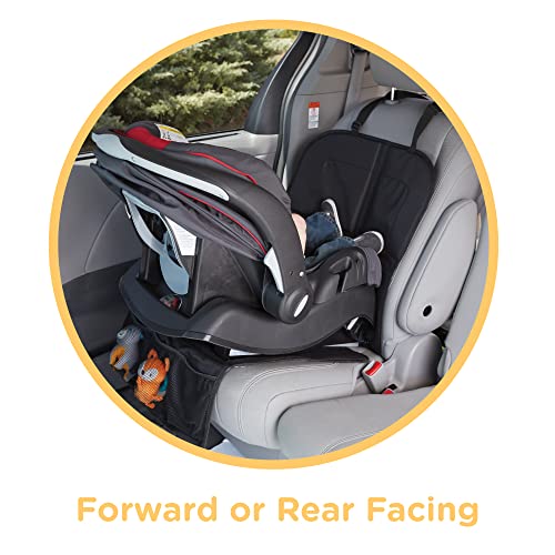 Nuby Deluxe Car Seat Protector, Black Mat for use Under Child's Car Seat