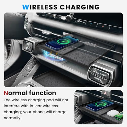5PCS Center Console Organizer Tray and Wireless Charging Mat Compatible with 2026 Toyota RAV4 Armrest Bottom Tray Cup Holder Center Console Silicone Pad Interior Accessories(Not for Limited) - style: 5 PCS Center Console Tray