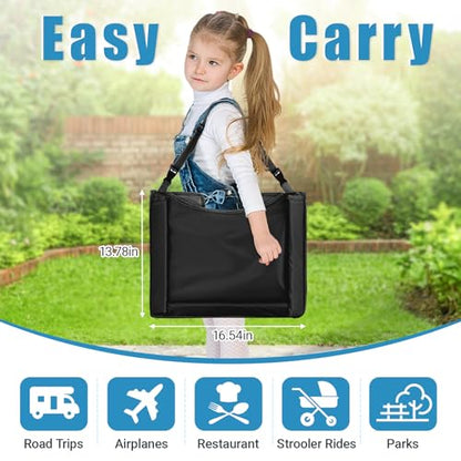 Car Seat Tray for Kids Travel - Carseat table Top for Toddler,Children’s Activity Tray Table for Car,Kids Plane Tray Cover(Black) - color: Black
