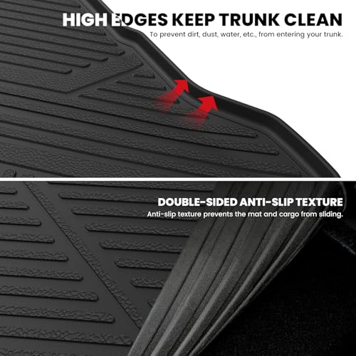 LASFIT Cargo Mat for Dodge Charger Daytona 2024 2025 Scat Pack & R/T (Fit 2-Door, Not for 4-Door), All Weather TPE Custom Fit Trunk Mats Cargo Liners, Black - style: 5) Charger Daytona | 2024-2025 | Trunk Mat