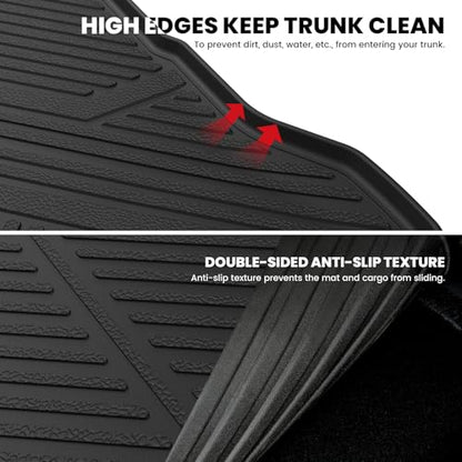 LASFIT Cargo Mat for Dodge Charger Daytona 2024 2025 Scat Pack & R/T (Fit 2-Door, Not for 4-Door), All Weather TPE Custom Fit Trunk Mats Cargo Liners, Black - style: 5) Charger Daytona | 2024-2025 | Trunk Mat