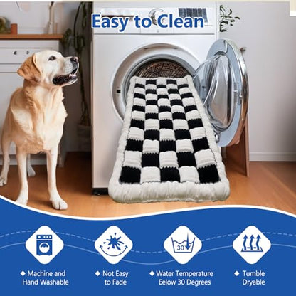 Thickened Dog Bed for Car Back Seat, Upgraded Bottom Non-Slip, Fits Hard Bottom car seat Cover for Dogs, Premium Mixed Color, Dog Car Seat Cover(White-Black) - color: White-Black