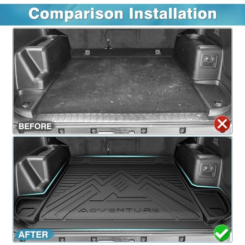 Mixsuper Cargo Liner for Toyota 4Runner 2010-2024 5 Seater (No 3rd Seat or No Sliding Cargo Deck), Trunk Mat for 4Runner Accessories Cargo Mat Rear Trunk Liner Black - size: Fit for Toyota 4Runner | 2010-2024