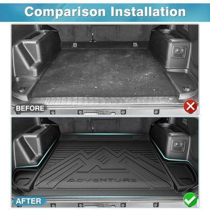 Mixsuper Cargo Liner for Toyota 4Runner 2010-2024 5 Seater (No 3rd Seat or No Sliding Cargo Deck), Trunk Mat for 4Runner Accessories Cargo Mat Rear Trunk Liner Black - size: Fit for Toyota 4Runner | 2010-2024