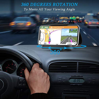 JOYEKY Cell Phone Holder for Car, Vertical Horizontal Car Phone Mount with 360° Rotate Dashboard Cradle Compatible iPhone Samsung Galaxy Android Smartphones, GPS Devices - color: Black