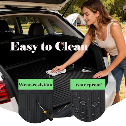Storage Mats and Cargo Liners Compatible with 2025 2026 New Model Y Juniper, All Weather Rear Cargo Trunk Tray Floor Mat Custom Fit 3D Tech Waterproof Durable TPO Accessories - size: New Model Y Juniper cargo mat with storage mat
