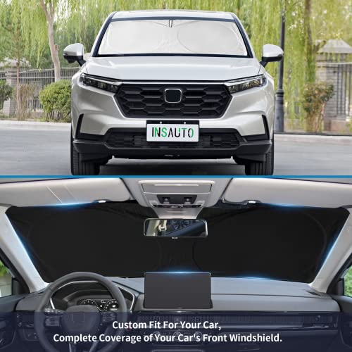 Windshield Sun Shade for Honda Fit 2007-2020 2021 2022 2023 2024 Sun Visor Protector Foldable Window Sunshade for Honda Fit Hybrid Sport Windshield Cover Car Sun Shields Block UV Rays - size: For Honda Fit 07-24