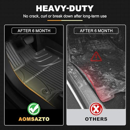 Floor Mats & Trunk Mat for Mercedes-Benz C Class Sedan Only 2022-2024 2025 2026 - AOMSAZTO All Weather Custom Fit Floor Liners Cargo Liner C300 C43 AMG C63 AMG S C63 AMG S E Accessories, Black - style: 1) for Mercedes Benz C-Class | 2022-2026 | Floor+Carg
